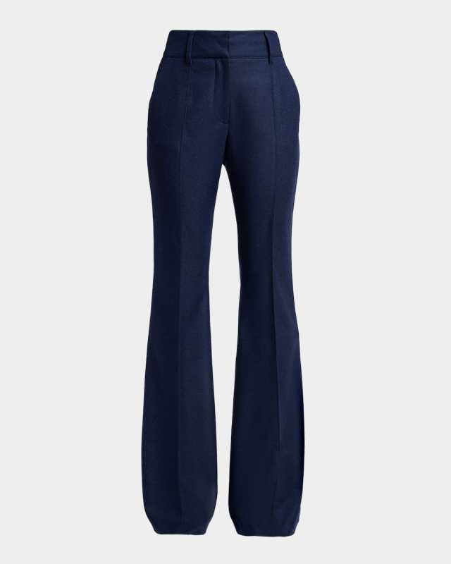 Rhein Wool-Cashmere Flare Pants